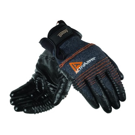 Ansell Industrial Gloves, Cut Level A2 , Foam Nitrile , Palm Coated , 8 ANS97-008XL